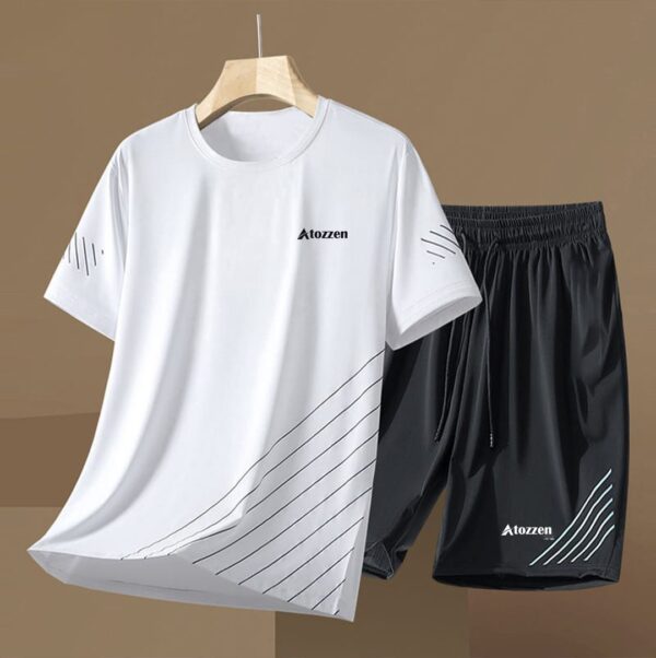 T-shirt with Shorts For Men's (White-1)