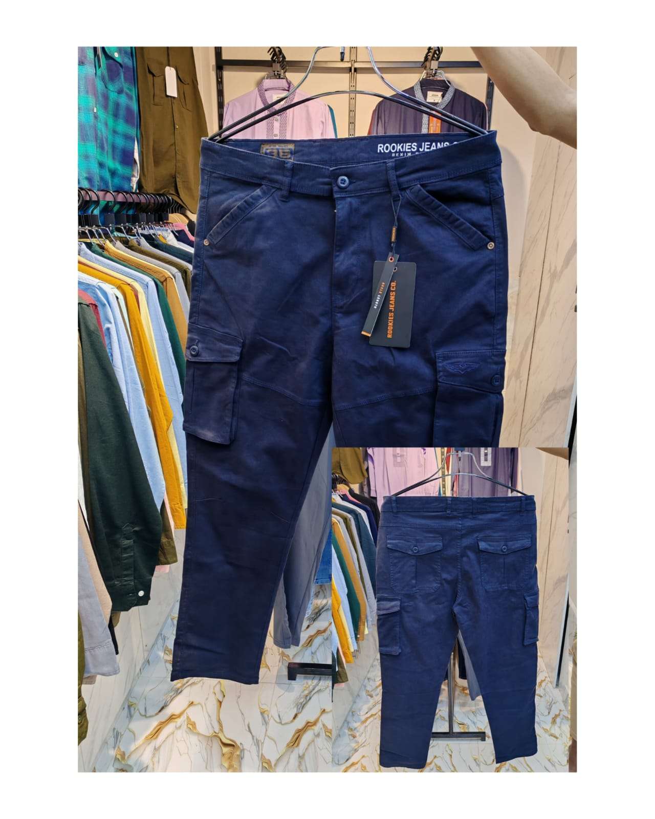 MEN’S 6 POCKET WOVEN MOBILE PANT (NAVY)