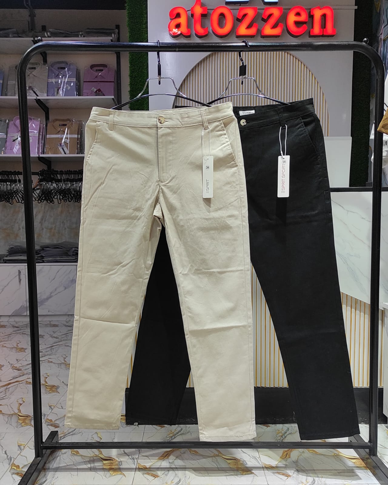 2 pcs classic formal pant(Off White,Black)