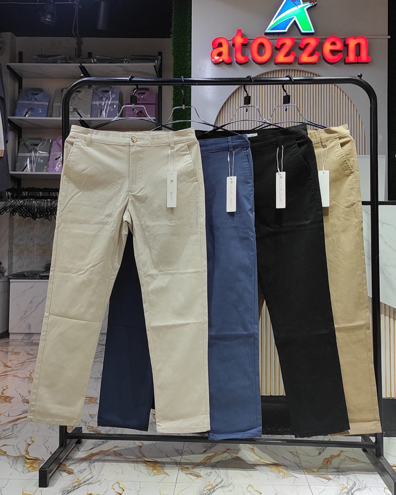 4 pcs classic formal pant(Black,Navy,Off White,khaki)