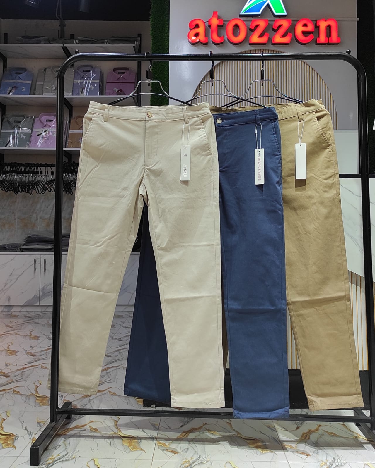 3 pcs classic formal pant(,khaki,Navy,Off White)