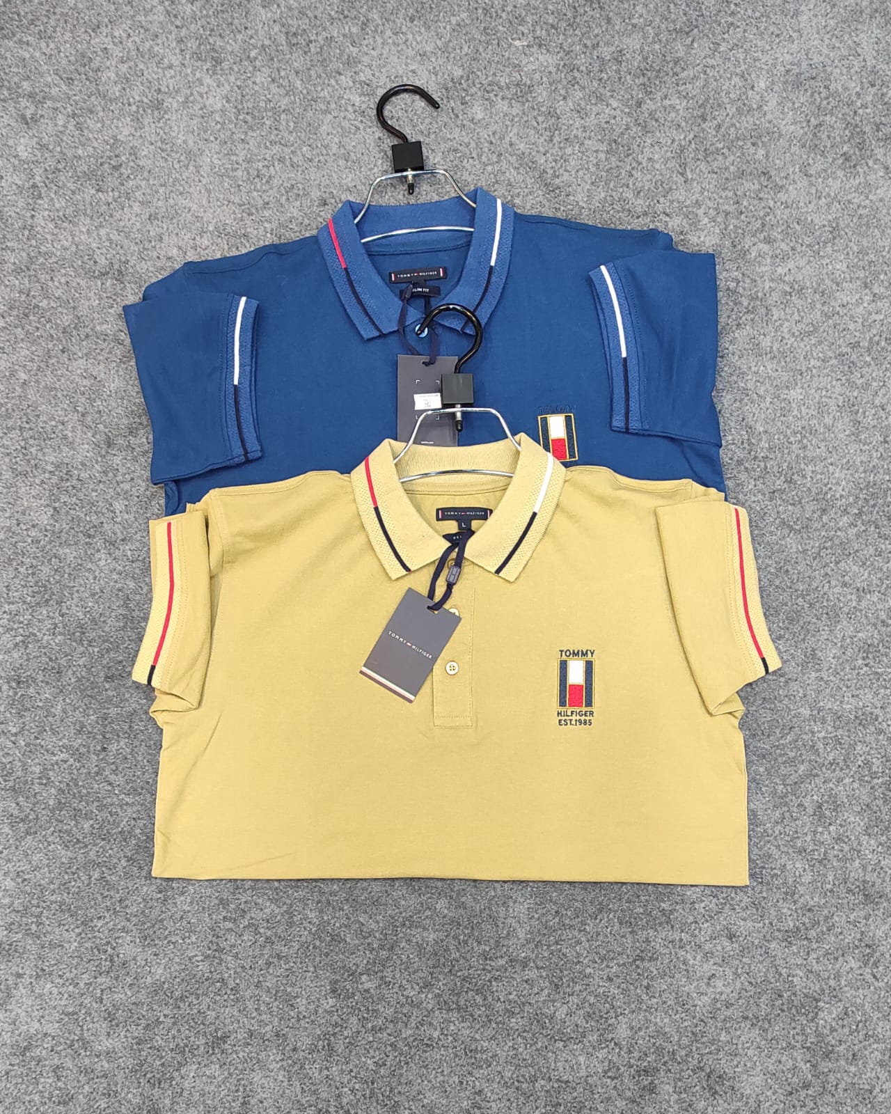 2 pcs Luxury polo t-shirt(Blue,Yellow)