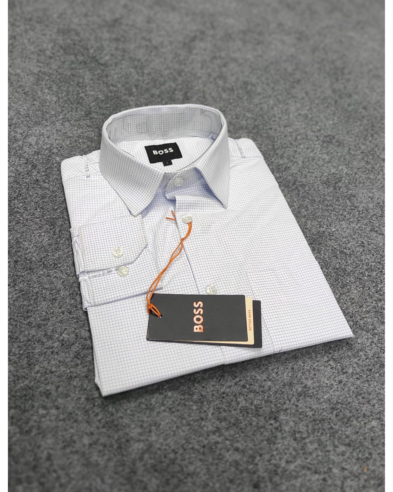Premium Full Sleeve Formal Shirt for Men(Icey White Micro Check) - Image 2