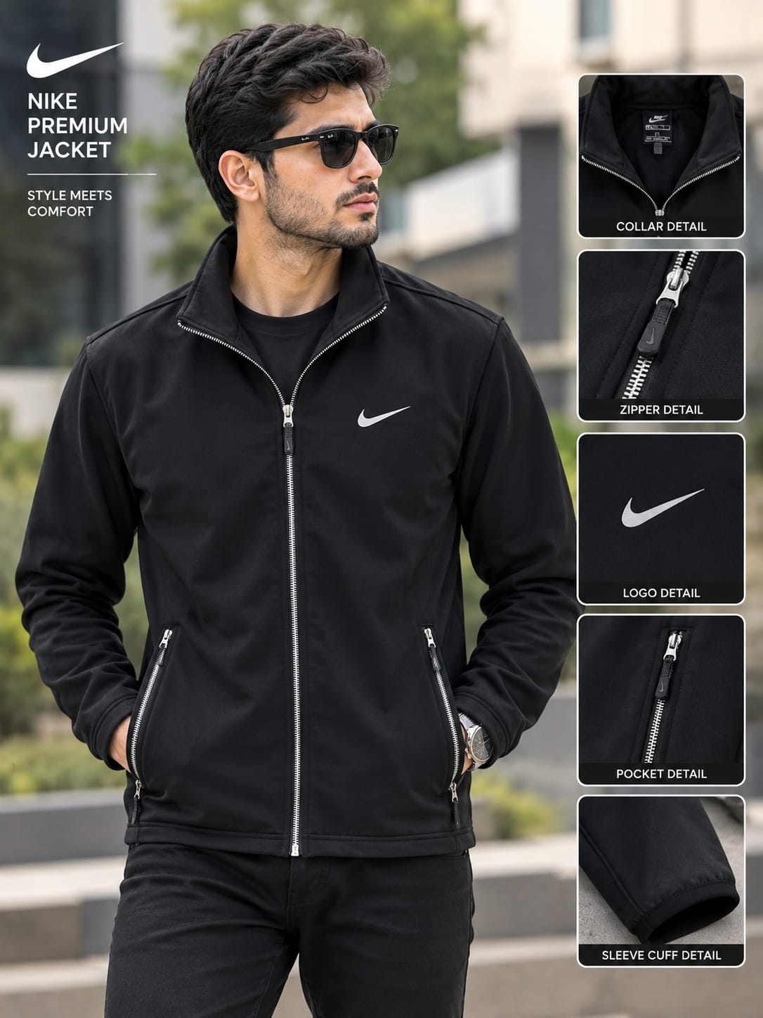 Export Quality Stylish Winter Premium Jacket(Black)