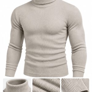 Premium Full Sleeve High Neck Sweater(Off white)